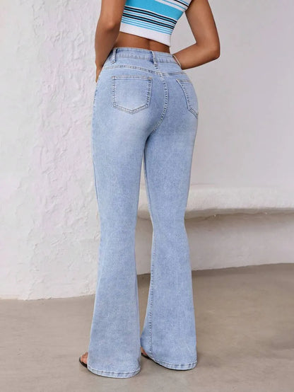 HIGH WAIST FLARED JEANS