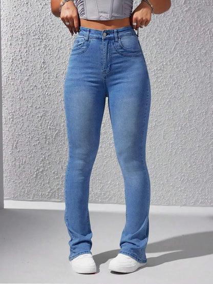 HIGH WAIST FLARED JEANS
