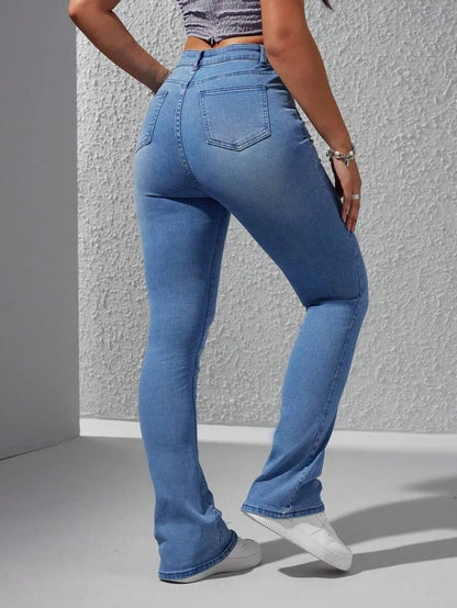 HIGH WAIST FLARED JEANS