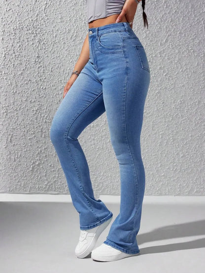 HIGH WAIST FLARED JEANS